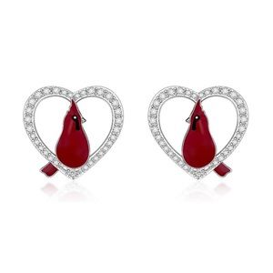 14k Angel Cardinal Diamond Earrings